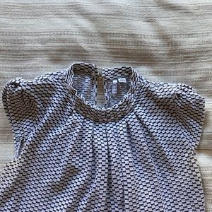 Elle Black and White Patterned Blouse